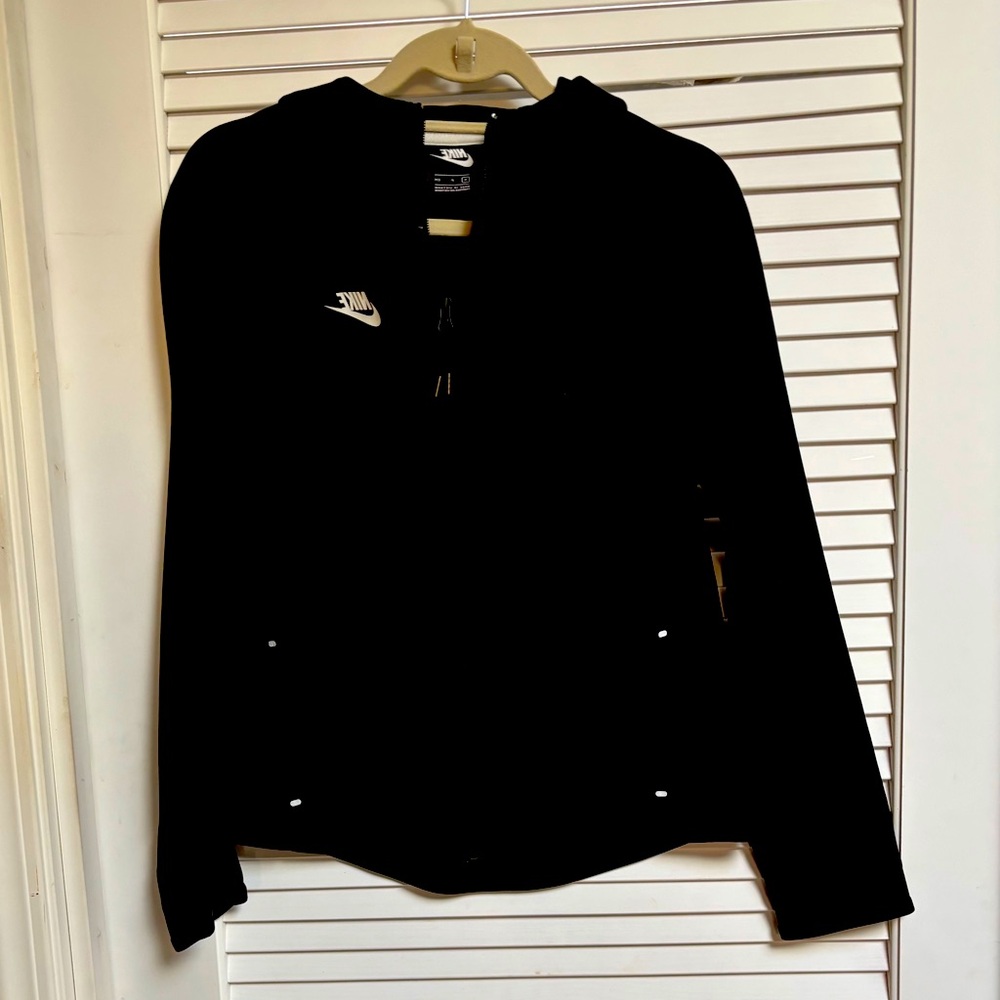 Nike Women's Black and White Hooded Bomber Jacket S New without tags